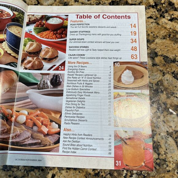 Taste of Homes Light And Tasty Cooking Recipe Magazines 2004 Back Issue Set Of 6 - Picture 11 of 13